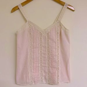 Vintage Lace Camisole - Petal Pink & Cream